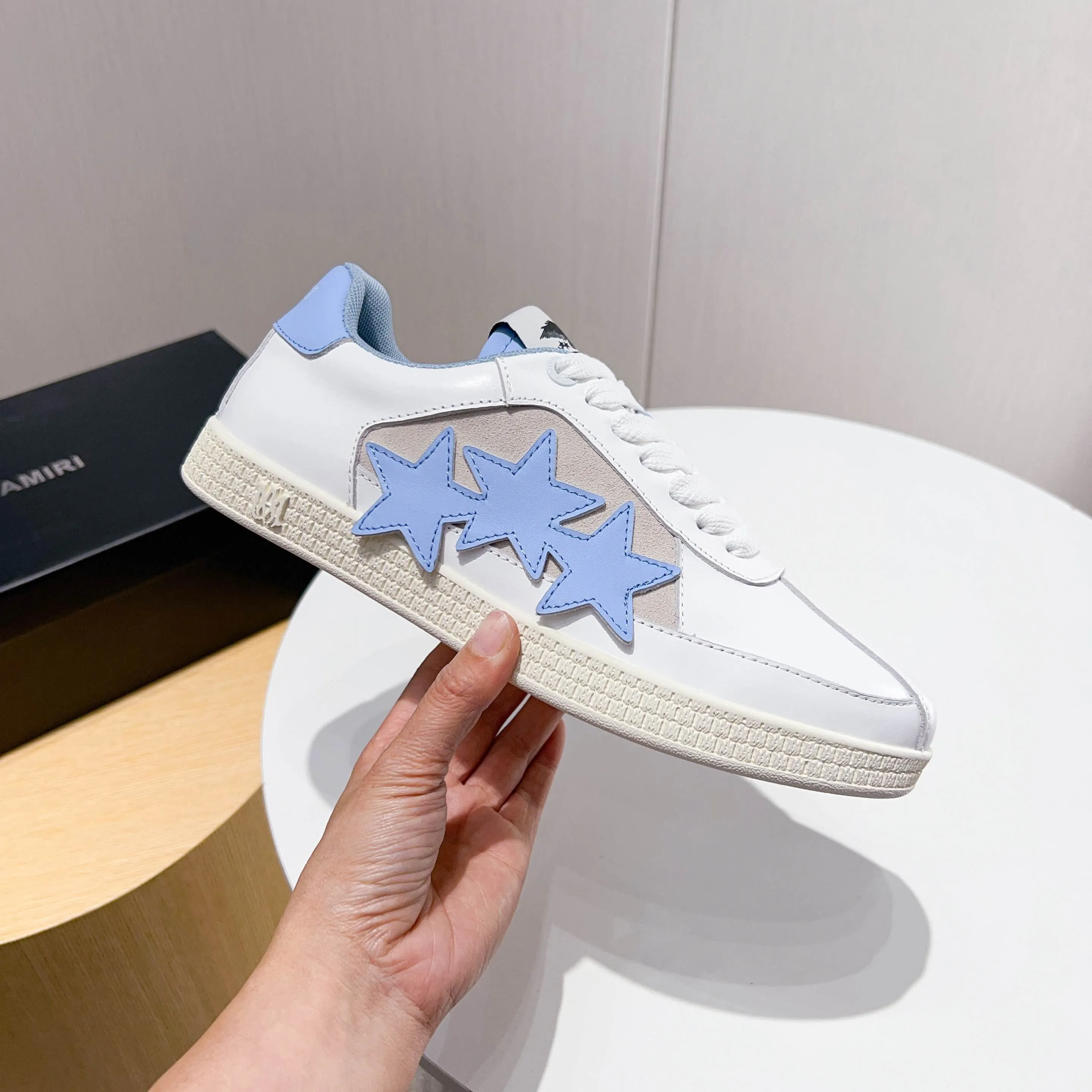 Men's shoes 💰420 [New style] 🌲🌲Balmain - New Amiri trendy shoes, low-top casual sports shoes, the same style as celebrities, made of selected pebbled cowhide and frosted cowhide, original outsole, comfortable on the feet, high-end workmanship, welcome to buy. Size: 39-45 (46 customized)